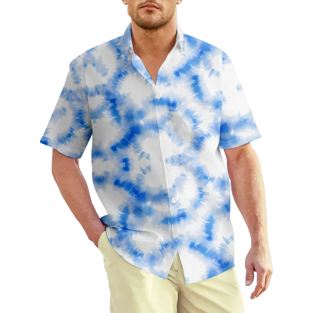 Men's Hawaiian Shirt Ethnic Vintage Stripes Graphic Shirt Collar 3D Print Plus Size Outdoor Daily Short Sleeve Print Clothing Apparel Basic Vintage Classic Comfortable/Summer/Summer/Sports