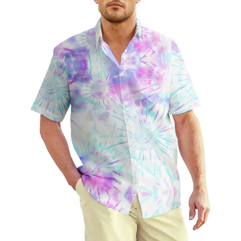 Men's Hawaiian Shirt Ethnic Vintage Stripes Graphic Shirt Collar 3D Print Plus Size Outdoor Daily Short Sleeve Button-Down Print Clothing Apparel Basic Casual Big And Tall/Summer