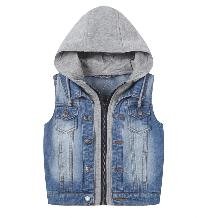 Boys And Girls Denim Waistcoat Vest Jacket