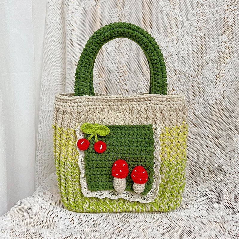 Handmade Sunflower Handbag Woven With Yarn