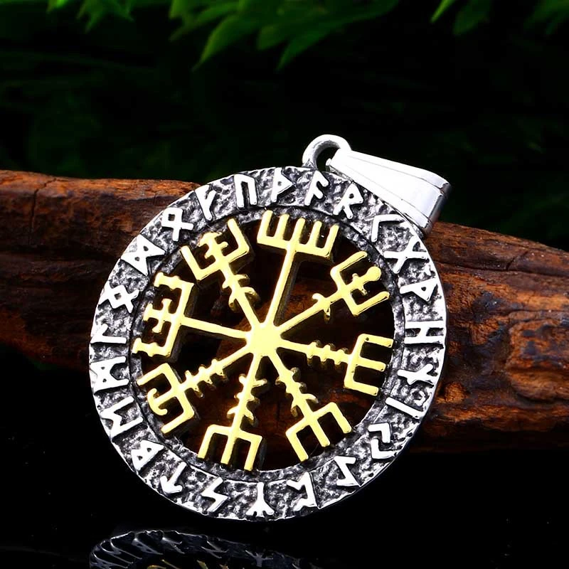 Stainless Steel Viking Aoding Letter Pendant