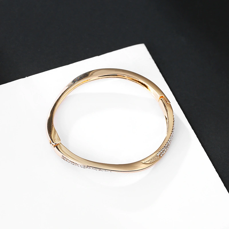 Gold Plated Diamond Bracelet Simple Style