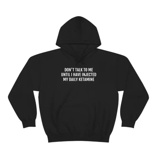 European And American Printing Velvet Padded Hooded Sweatshirt Don't Talk To Me Until I Finish The Injection