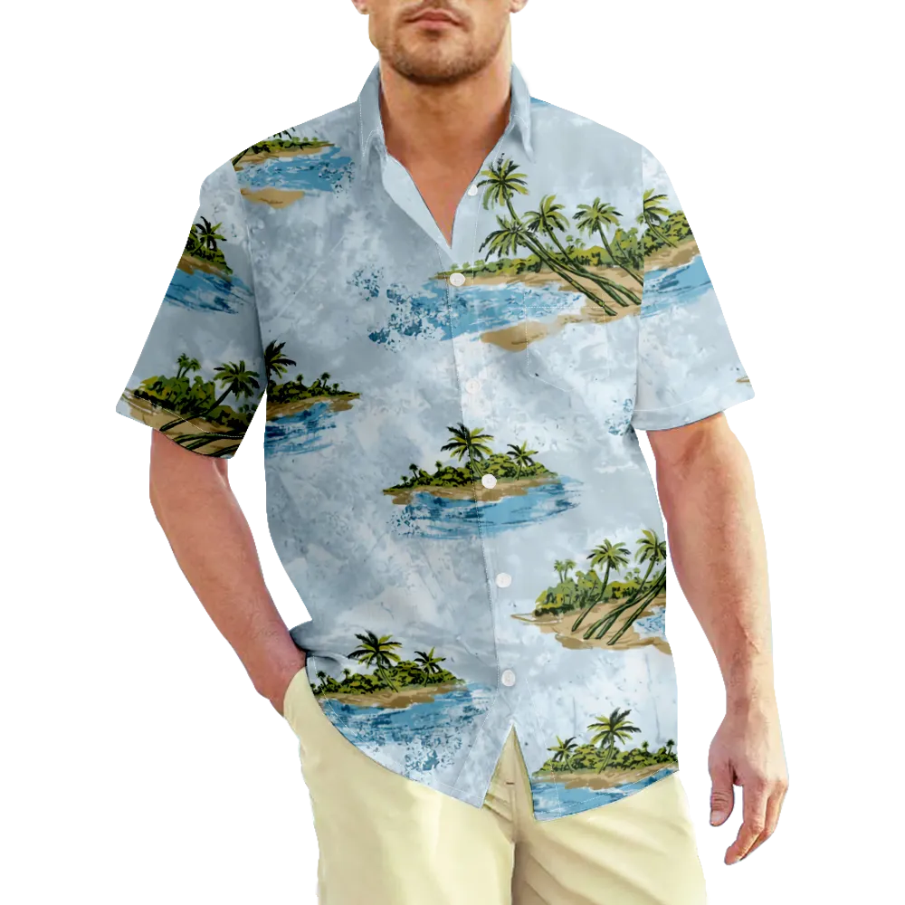 Men's Hawaiian Shirt Outfits  Graphic Prints Shirt Collar 3D Print Outdoor Street Short Sleeve 3D Print Clothing Apparel Basic Classic Comfortable Big And Tall/Summer