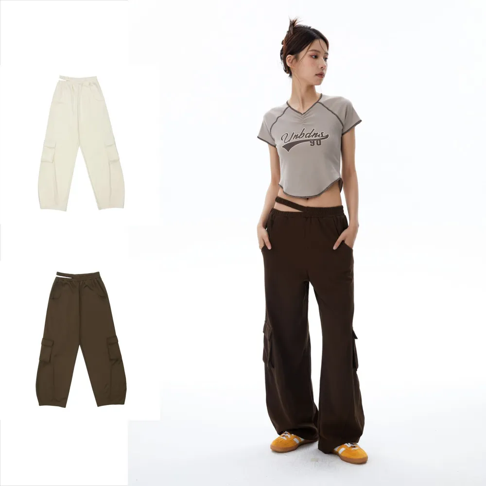 Women's Height Special-interest Design Workwear Casual Pants
