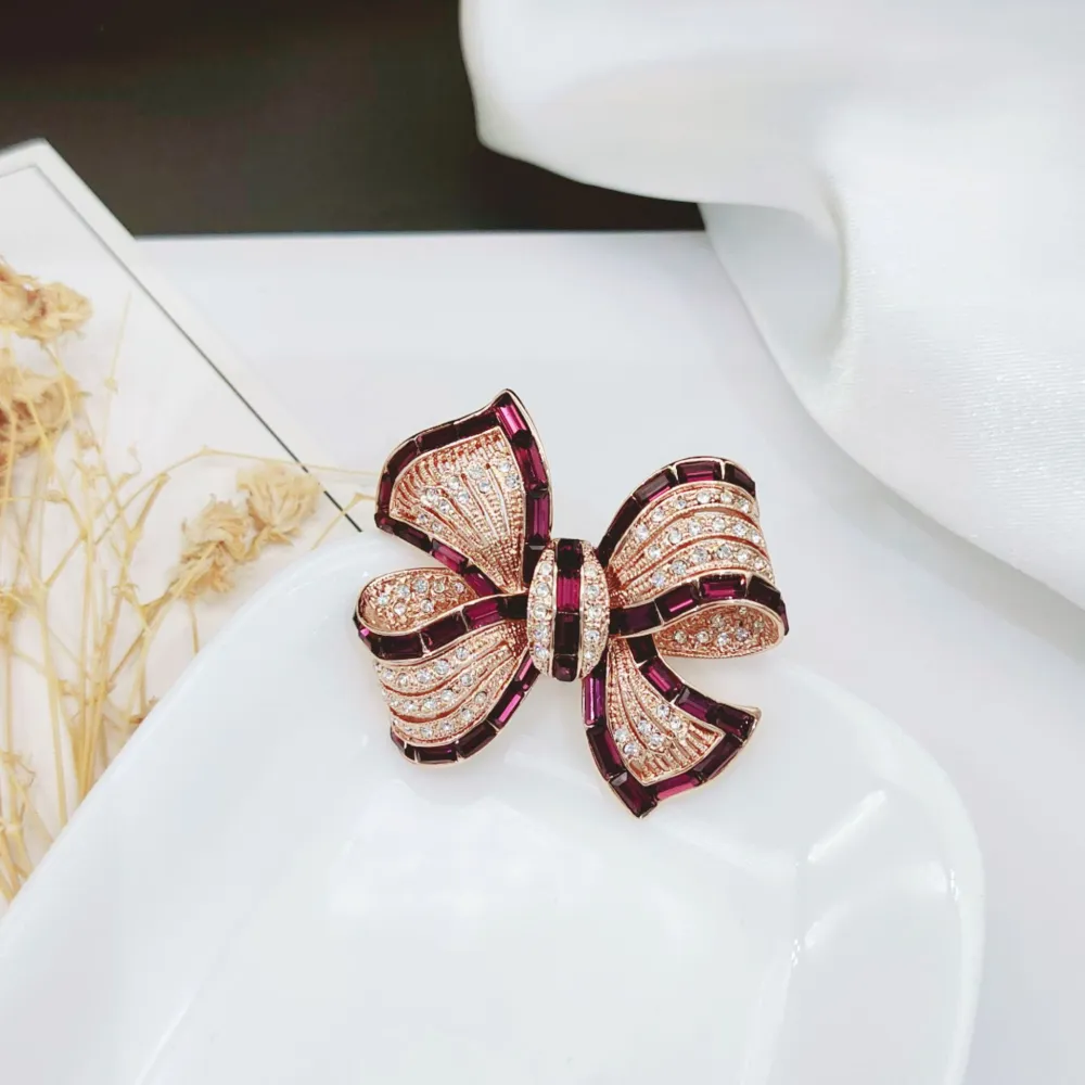 New Fashion Gold-plated Bow Brooch For Women All-match