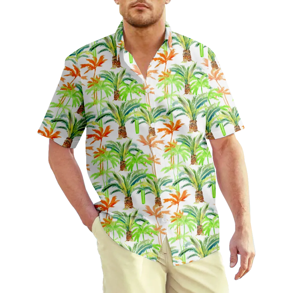 Men's Hawaiian Shirt  Color Block Graphic Prints Shirt Collar 3D Print Outdoor Street Short Sleeve Print Clothing Apparel Sports Casual/Summer/Summer