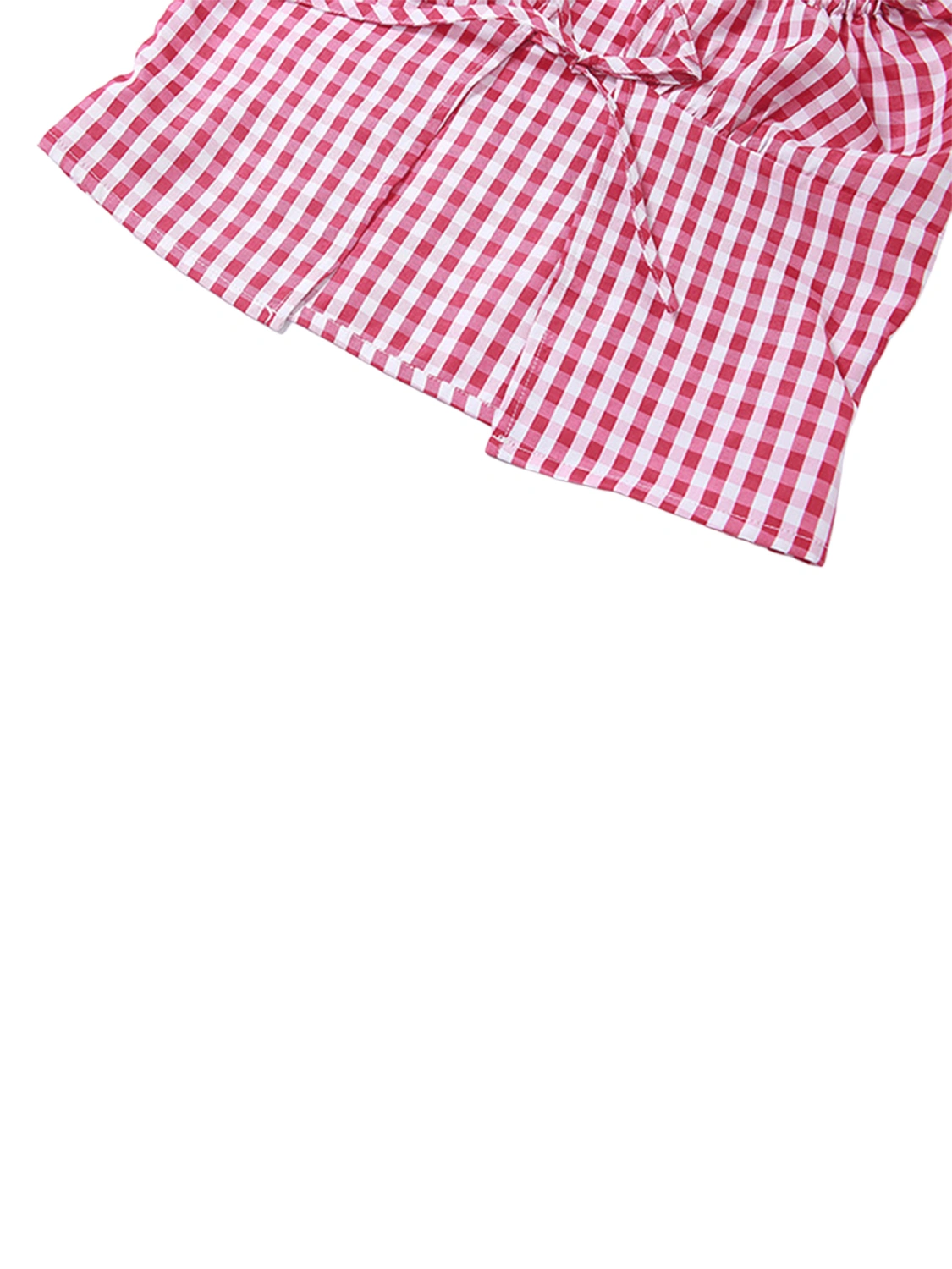 Women Summer Tops, Plaid Pattern Print Tie Up Bandage Chest Vest