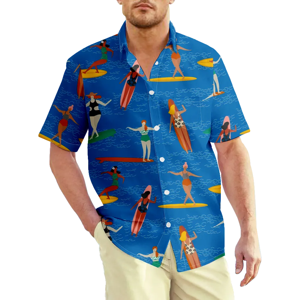 Men's Hawaiian Shirt  Shirt Collar Outdoor Street Short Sleeve 3D Print Clothing Apparel Lightweight Casual Beach