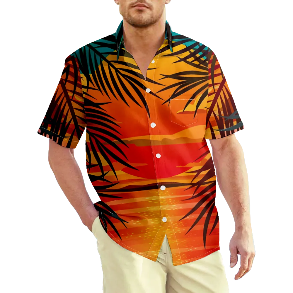 Men's Hawaiian Shirt  Graphic 3D Shirt Collar Plus Size Daily Short Sleeve Print Clothing Apparel Basic