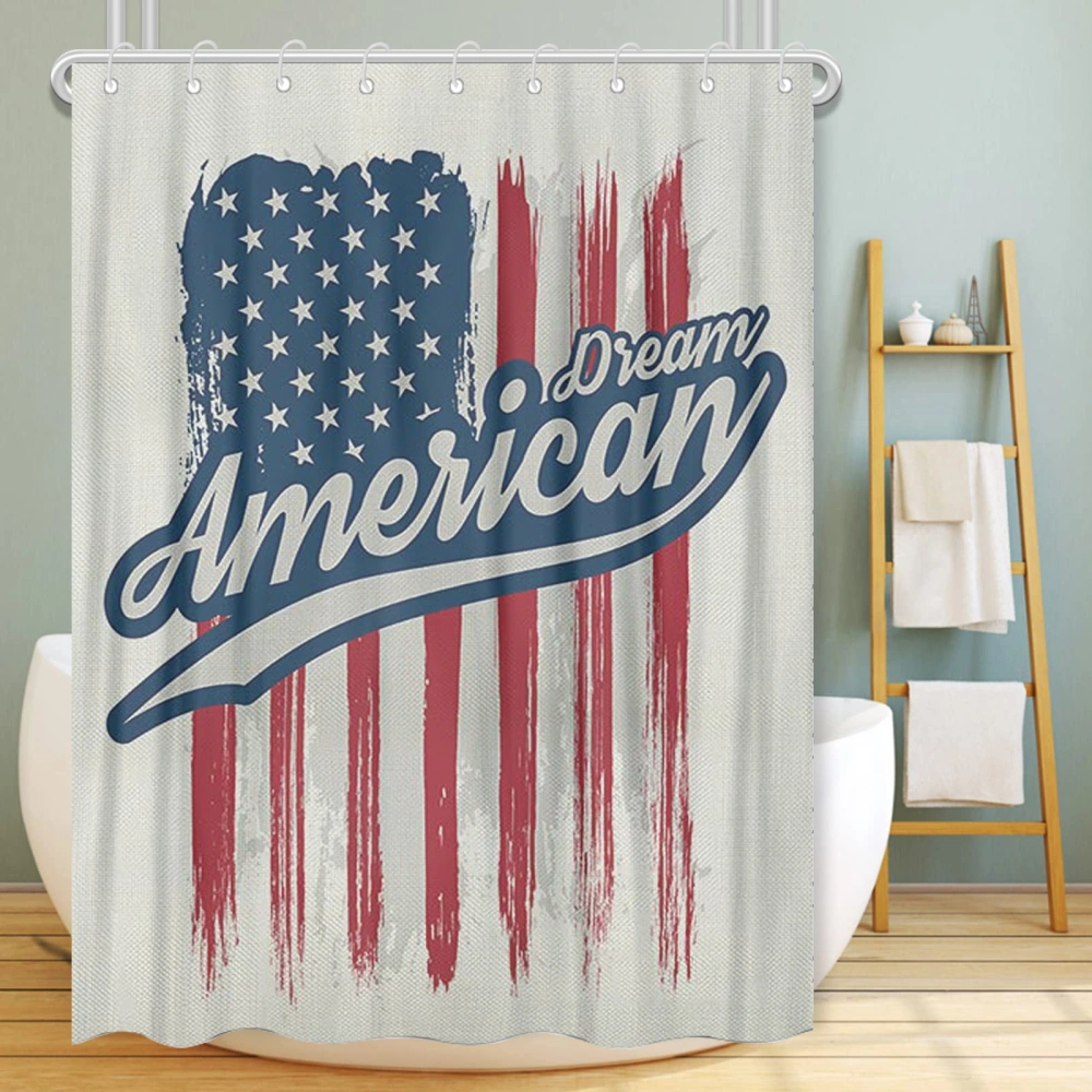 Shower Curtain with 12 Hooks,Festival Holiday Bathroom Decor with 12 Hooks,Merry Xmas Funny Kids Bath Curtain with 12 Hooks