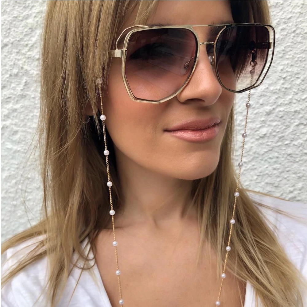 Fashion Simple Pearl Glasses Chain Accessories