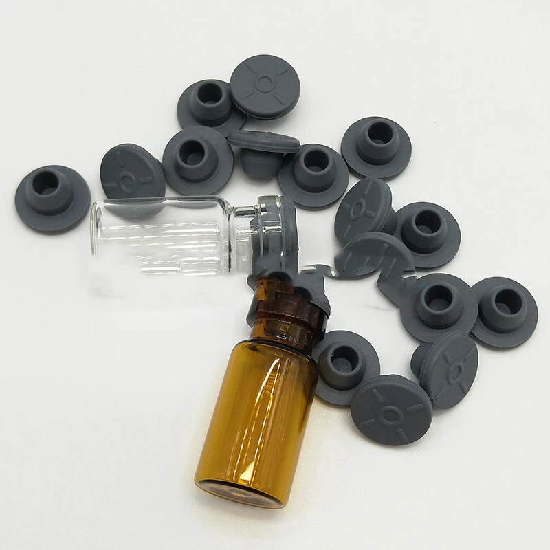 Cosmetic Glass Bottle Essential Liquid Bottle Gray Plug