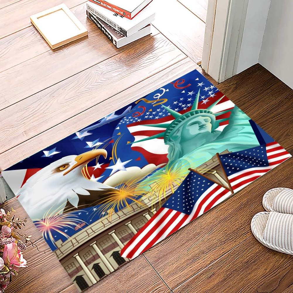 4th of July Decorative Doormat,Funny Christmas Animals Floor Mats Decor for Christmas Holiday New Year Home Bars Clubs Cafes Porch Front Door