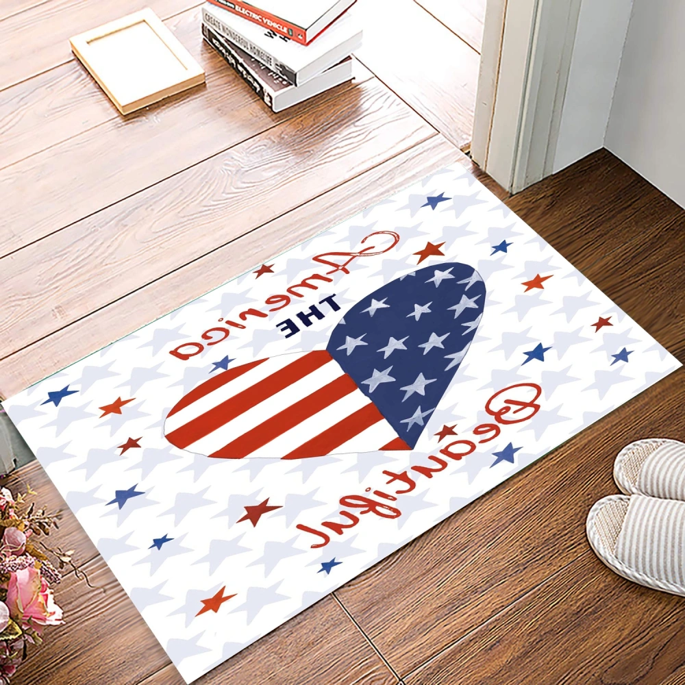 American Flag Door Mat Outdoor,Christmas Door Mat Front Door Indoor,Anti-Slip Christmas Doormat,Christmas Welcome Mat,Christmas Jute Winter Snow Christmas Tree Door Mat