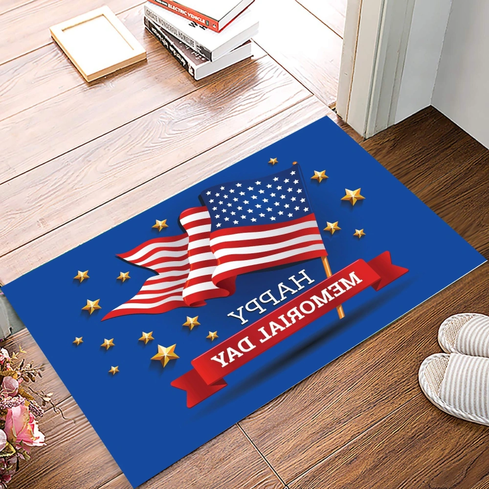 4th of July Doormat with Heavy Duty Backing Christmas Doormat Custom Welcome Mat for Home Entrance Indoor Outdoor