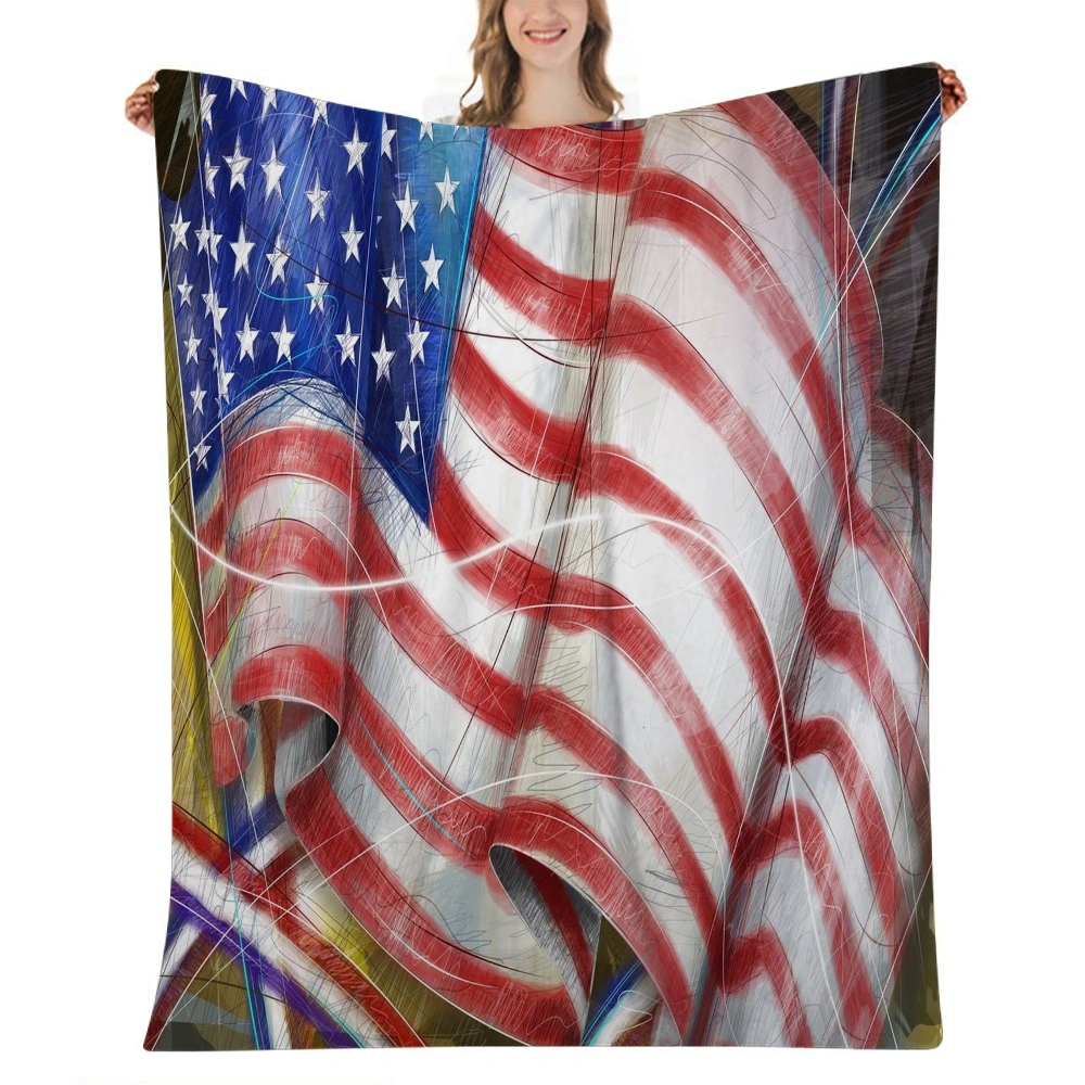 4th of July Decoration Throw Blanket for Couch, Bed, Sofa. Super Soft Lightweight Blanket,Throw Blanket Cozy, Warm and Breathable