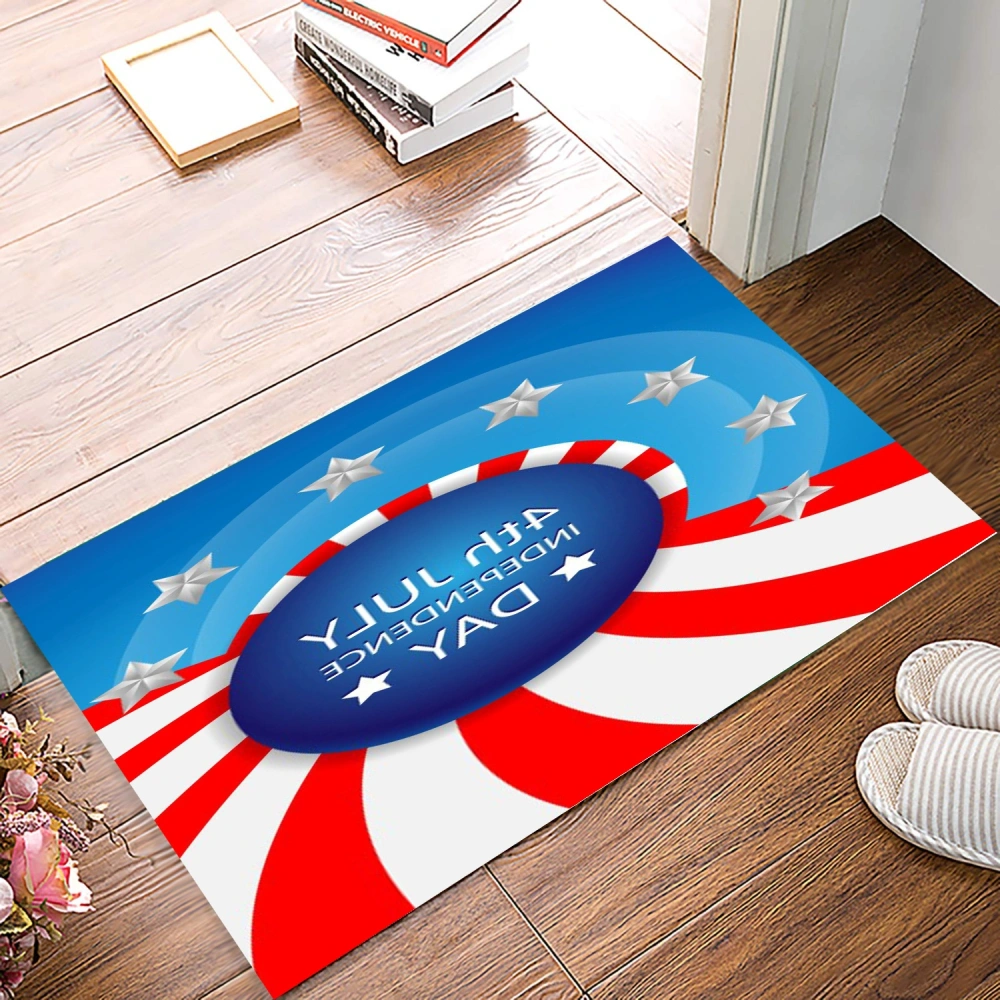 4th of July Door Mat,Christmas Doormat Decorative Indoor Outdoor Entrance,Non-Slip Christmas Welcome Mat Rugs