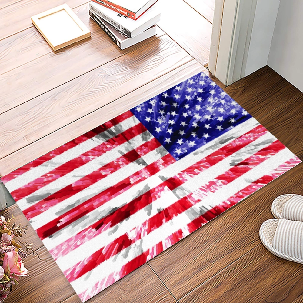 4th of July Doormat Decoration Front Back Doormat Non-Slip Christmas Welcome Doormat Absorbent Indoor Outdoor Entry Doormats Low-Profile Floor Mats