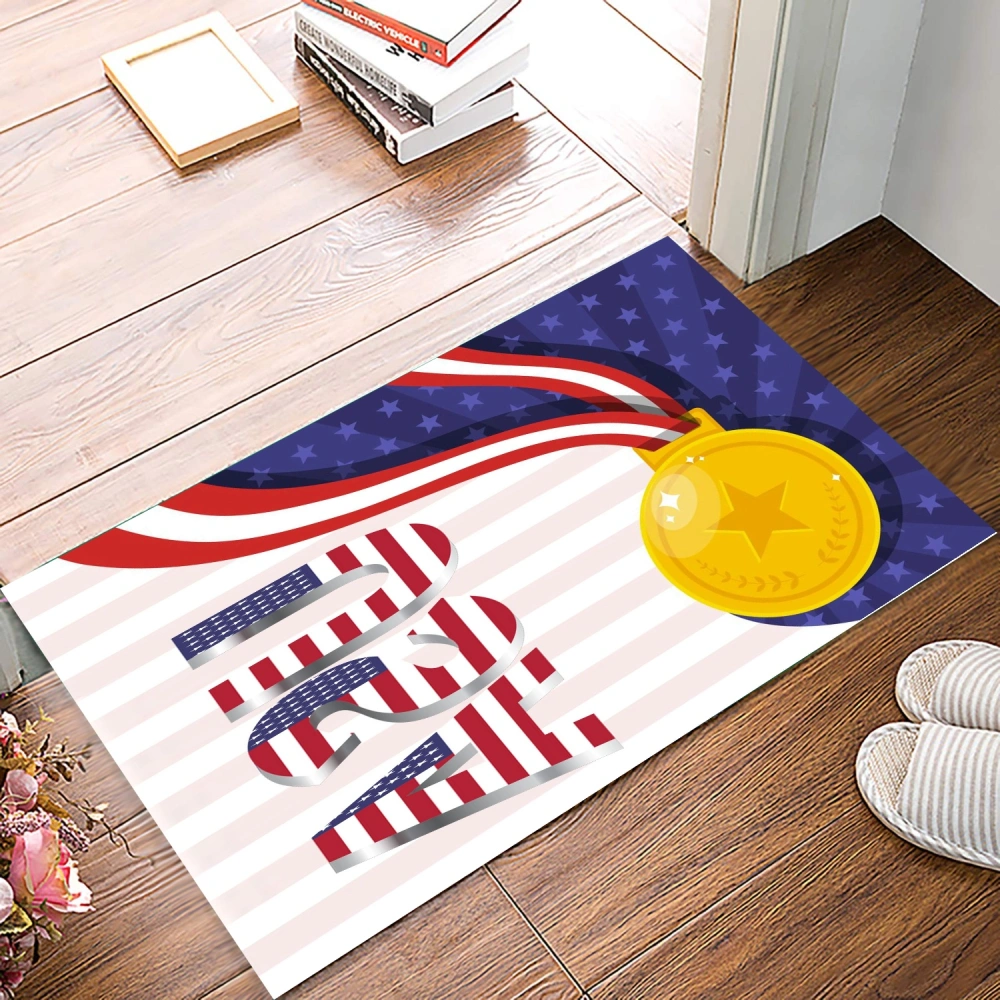 4th of July Doormat Xmas Holiday Welcome Floor Mat Rugs for Front Door Funny Non Slip Back Winter Home Kitchen Entrance Decorations for Outdoor Indoor