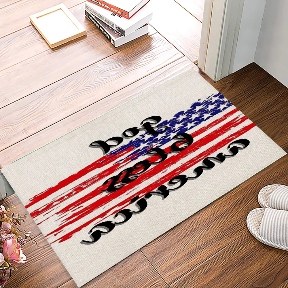 Door Mat American Flag Decorative Welcome Non-Slip and Washable Doormat Rugs for Indoor Outdoor