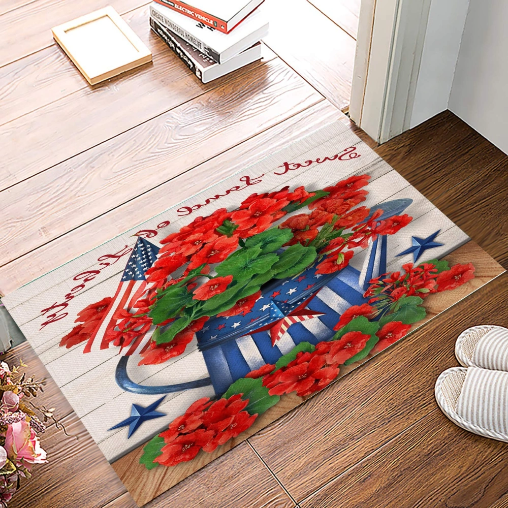 American Flag Home Doormat Indoor Outdoor Rug Front Welcome Decorative Door Mat Anti-Slip for Seasonal Spring Summer Kitchen Entrance Floor Decortion