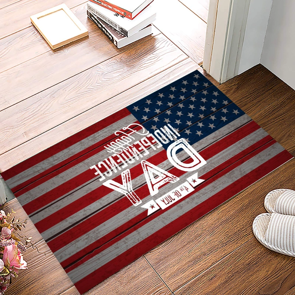 4th of July Outdoor Rugs Washable Indoor Buffalo Check Rug Layered Doormats for Front Door/Front Porch/Farmhouse/Entryway/Patio