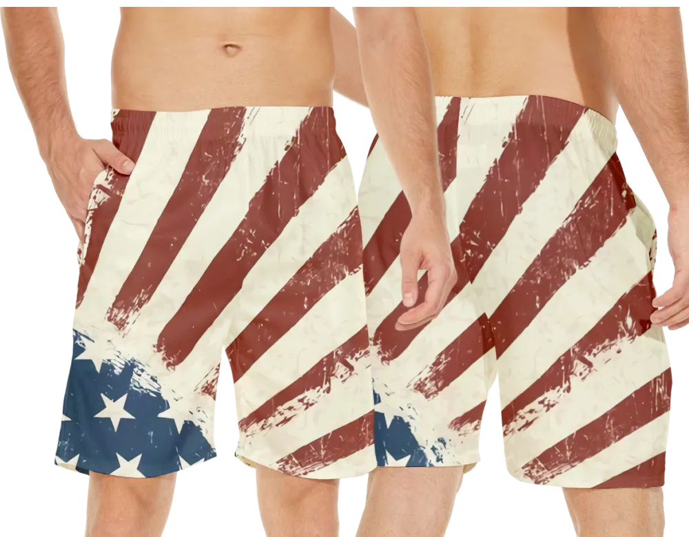 4th of July Eagle National Design Men's Pants Swimming Trunks Casual Leisure Swimsuit Shorts Pants Beach Shorts Pants