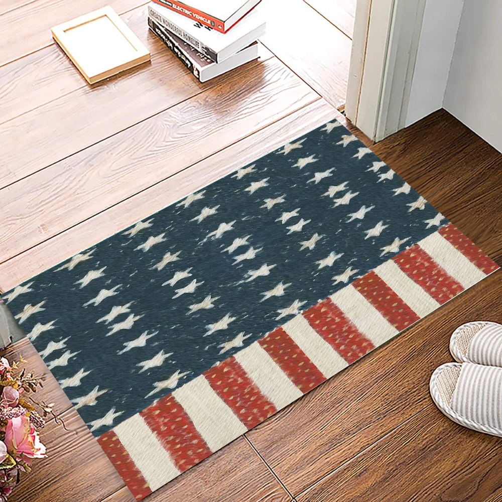 American Flag Non Slip Christmas Doormat for-Outdoor-Entrance,Christmas Decor