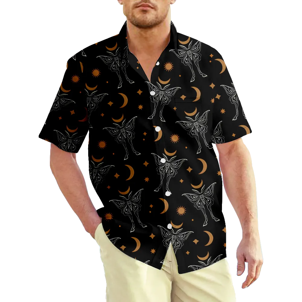 Men's Hawaiian Shirt Outfits Butterfly Shirt Tee 3D Graphic Prints Shirt Collar 3D Print Daily Holiday Short Sleeve Print Clothing Apparel Casual Big And Tall/Summer/Regular Fit/Summer