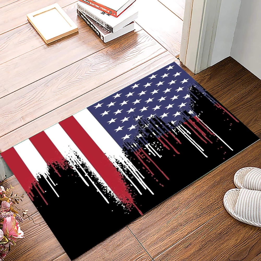 Entrance Mat American Flag Doormat with Heavy Duty Backing Doormat Winter Welcome Floor Mat for Front Door Farmhouse Entry Door Housewarming Gift