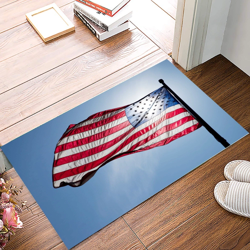 4th of July Decorations Door Mat Believe Xmas Decorative Doormat Non-Slip and Washable Winter Back Low-Profile