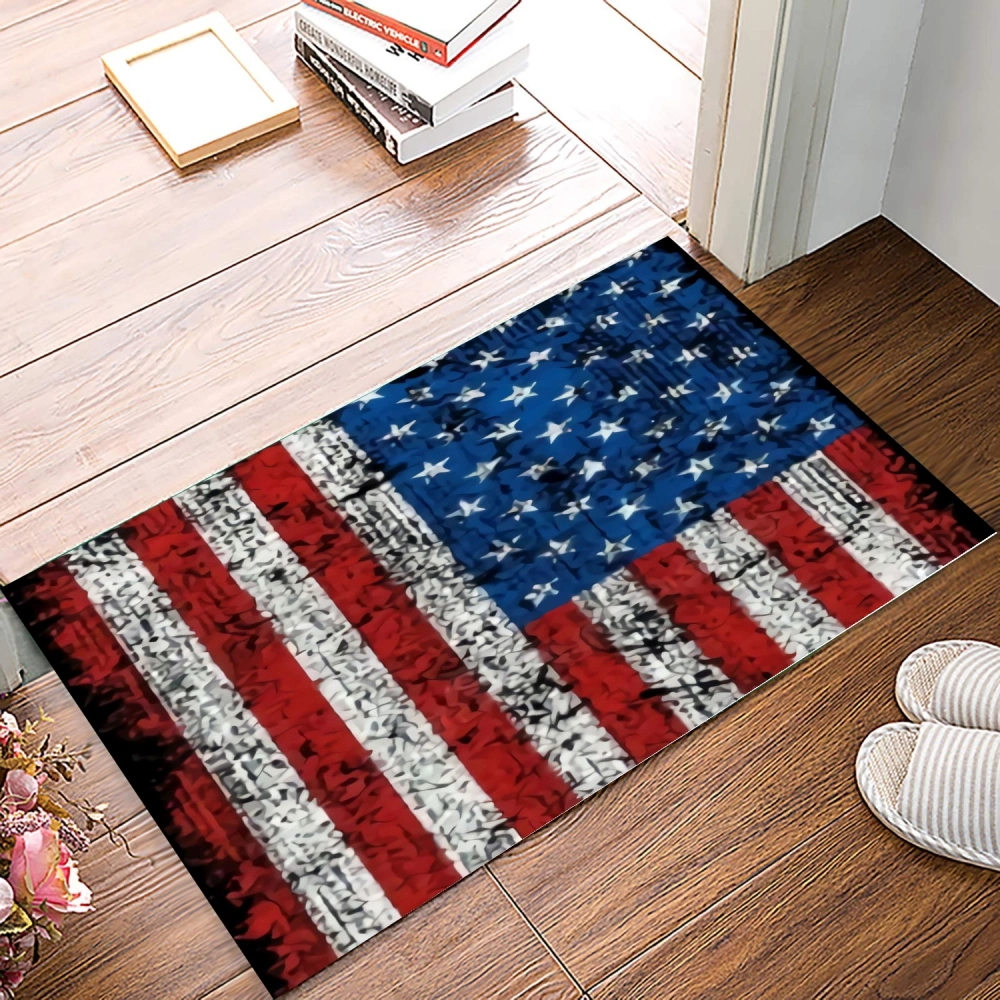 Doormat,3D 4th of July Decoration Doormat,Christmas Decoration Anti-Slip Doormat，for Front Door,Indoor,Outdoor,Bathroom,Kitchen