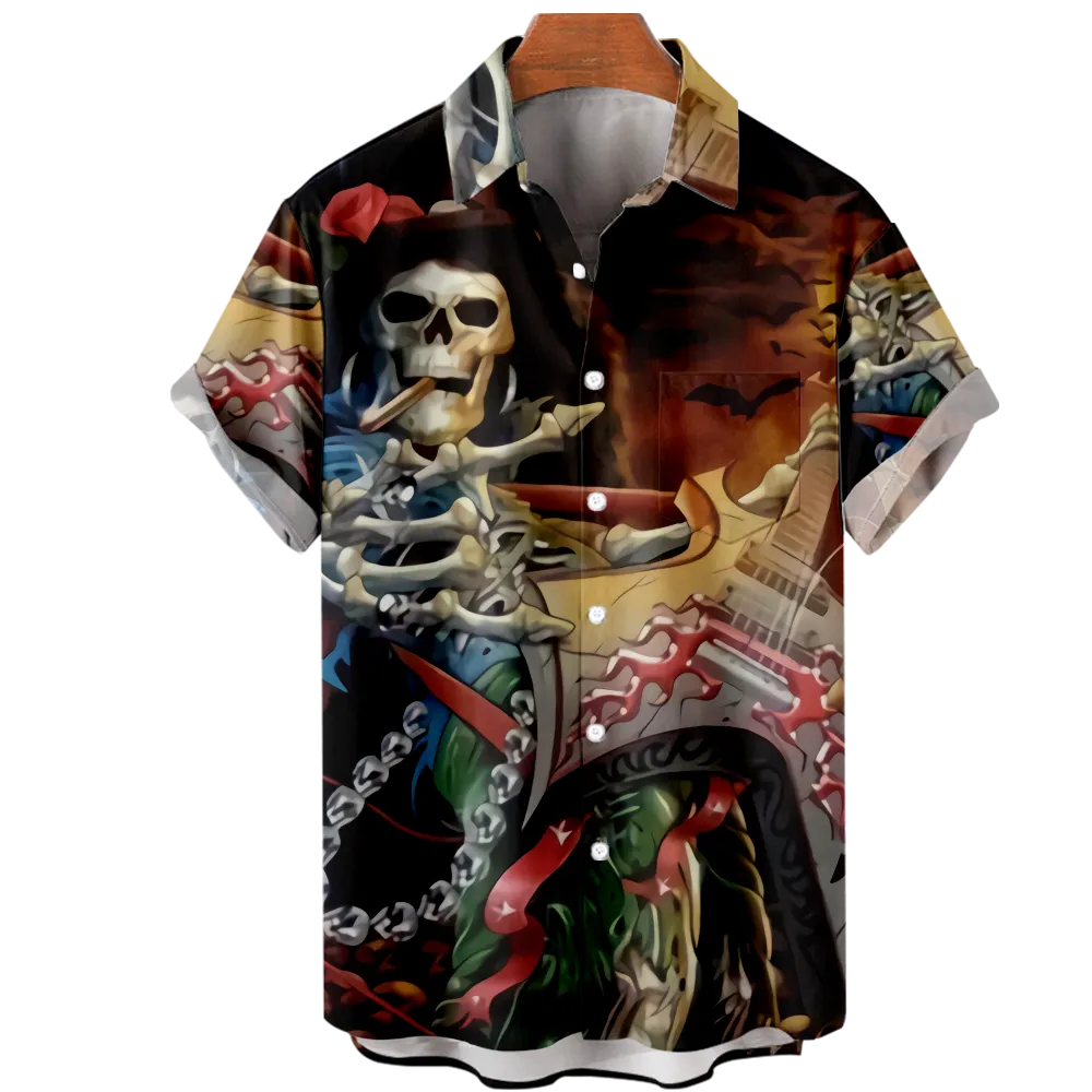 Men's Hawaiian Shirt Cinco de Mayo Shirt Collar 3D Print Plus Size Casual Daily Short Sleeve 3D Clothing Apparel Basic Big And Tall/Summer/Summer