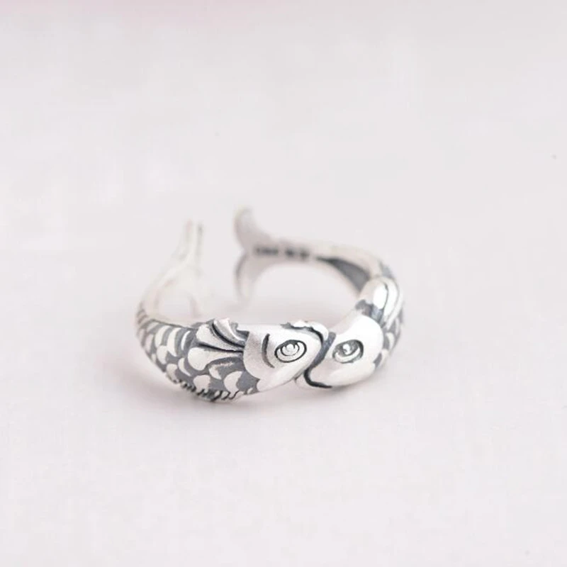 Sterling Silver Ring Vintage Pisces Ring