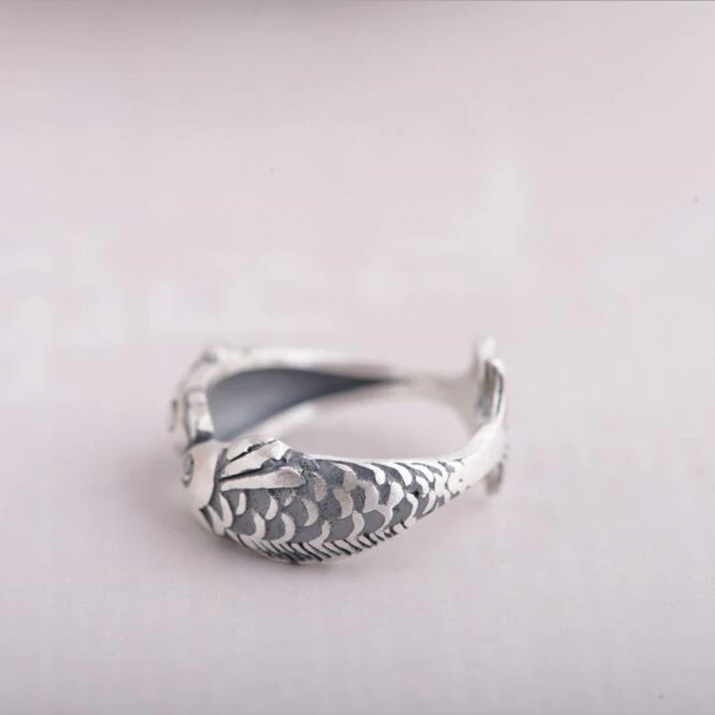 Sterling Silver Ring Vintage Pisces Ring