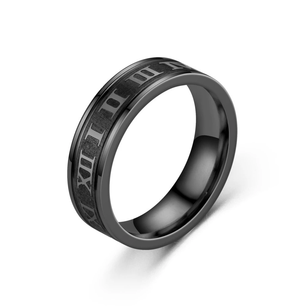 Simple Inner Arc Step Corrosion Roman Ring