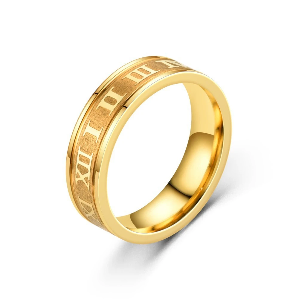 Simple Inner Arc Step Corrosion Roman Ring