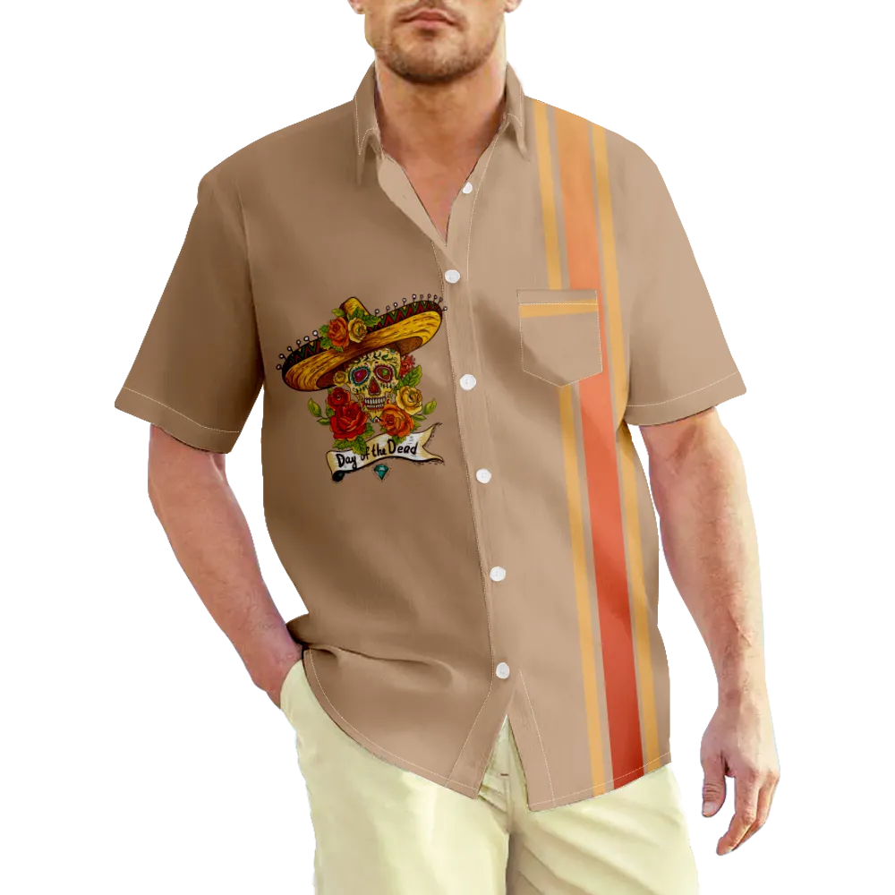 Men's Hawaiian Shirt Cinco de Mayo Shirt Graphic Shirt Collar Plus Size Casual Short Sleeve Print Clothing Apparel Basic/Summer/Summer