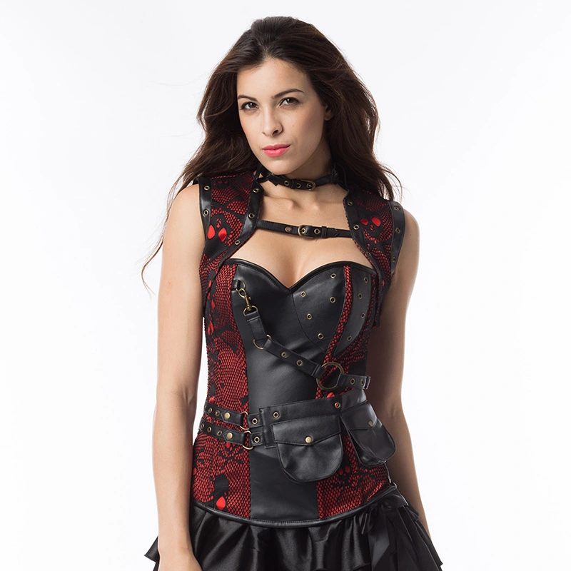 Women's Fashion Jacquard Steel Rib Waist Girdling Belly Contraction Bra Two-piece Set