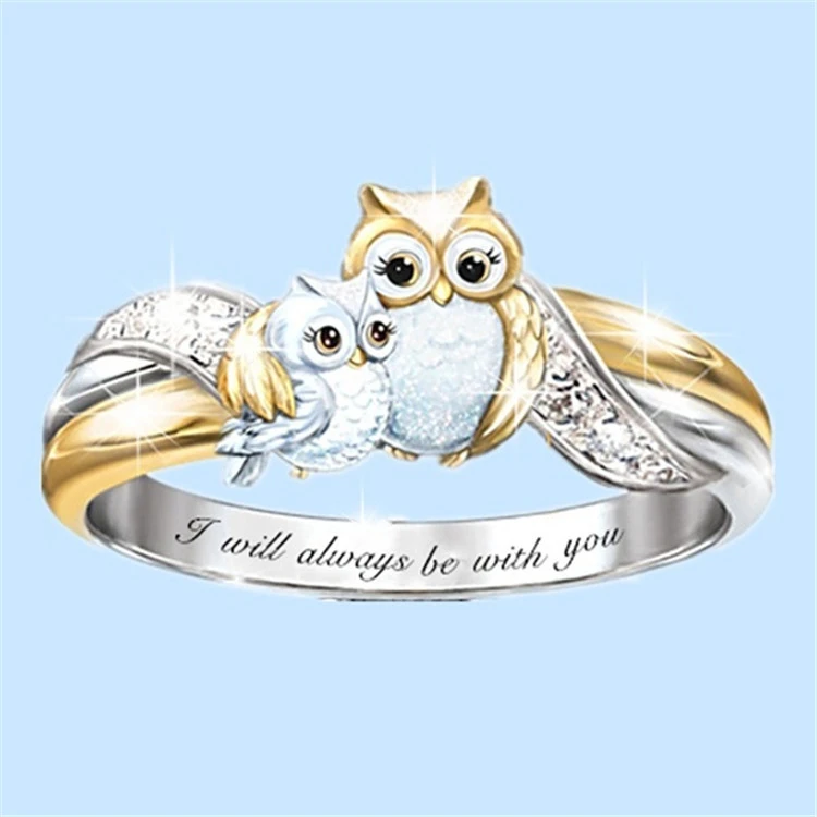 Women's Fashion Owl-shaped Two-tone Ring