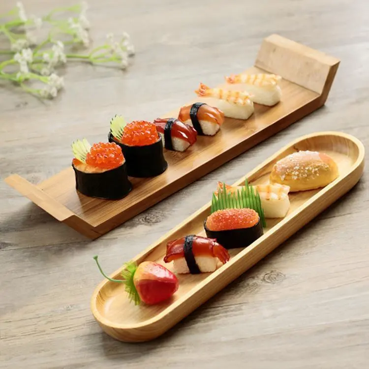 Creative Rectangular Solid Wood Tray Tableware