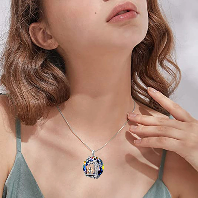 Fashion Colorful Crystal Pendant Necklace