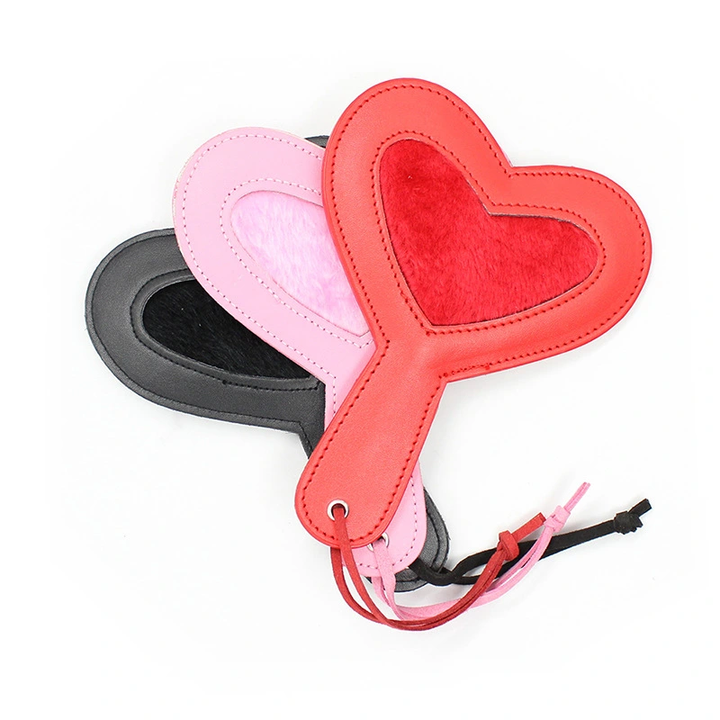 Spanking Heart-shaped Plush Leather Racket