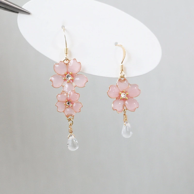 Cherry Blossom Earrings Flower-making Liquid Does Not Pair Into Trim