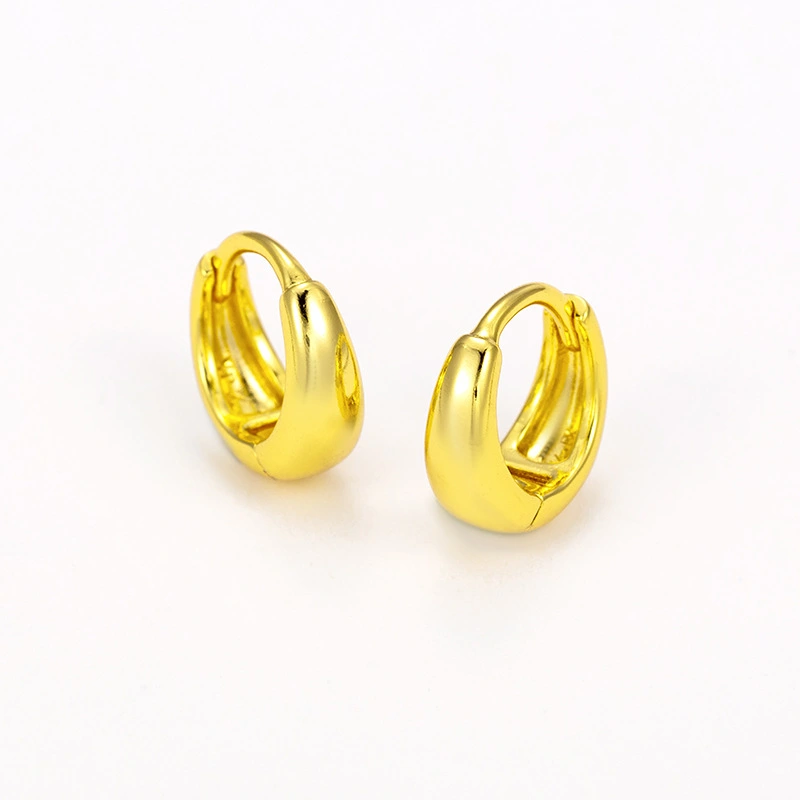 Gold Plated Hoop Earrings Women