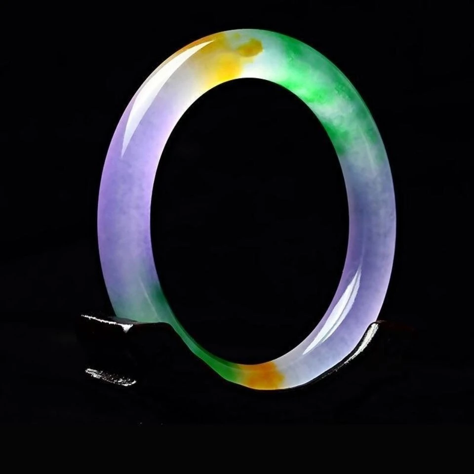 Jade Duobao Colorful Bracelet Round Bar