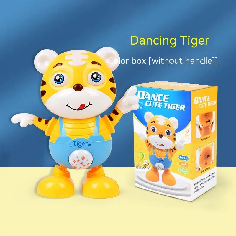 Cartoon Cute Tiger Singing Dancing Light Robot