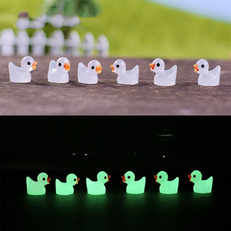 Luminous Resin Luminous Duck Micro Landscape Furnishing Articles