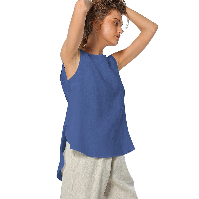 Pure Linen Vest Women's Clothing Special-interest Design